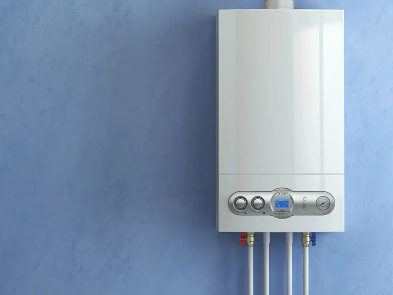 Wall-mounted gas boiler ready for its annual service System Servicing Lincoln